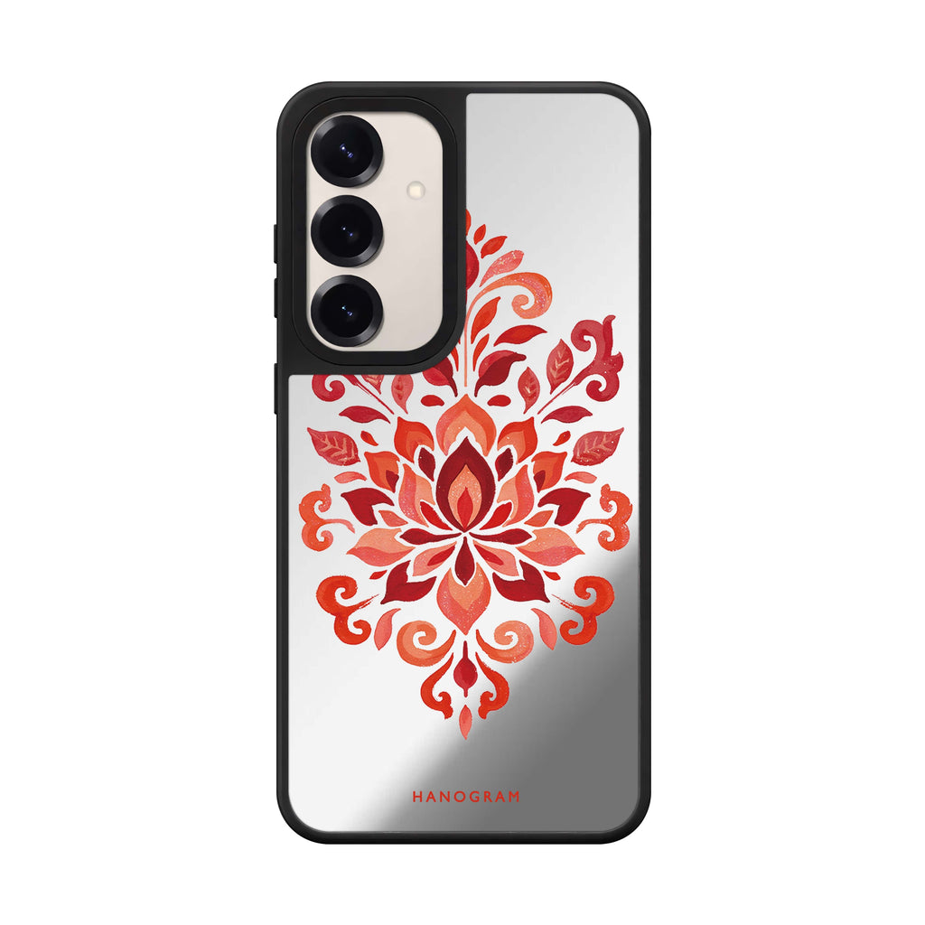 Vermilion Lotus Crest Samsung Galaxy Mirror Case - product image 1