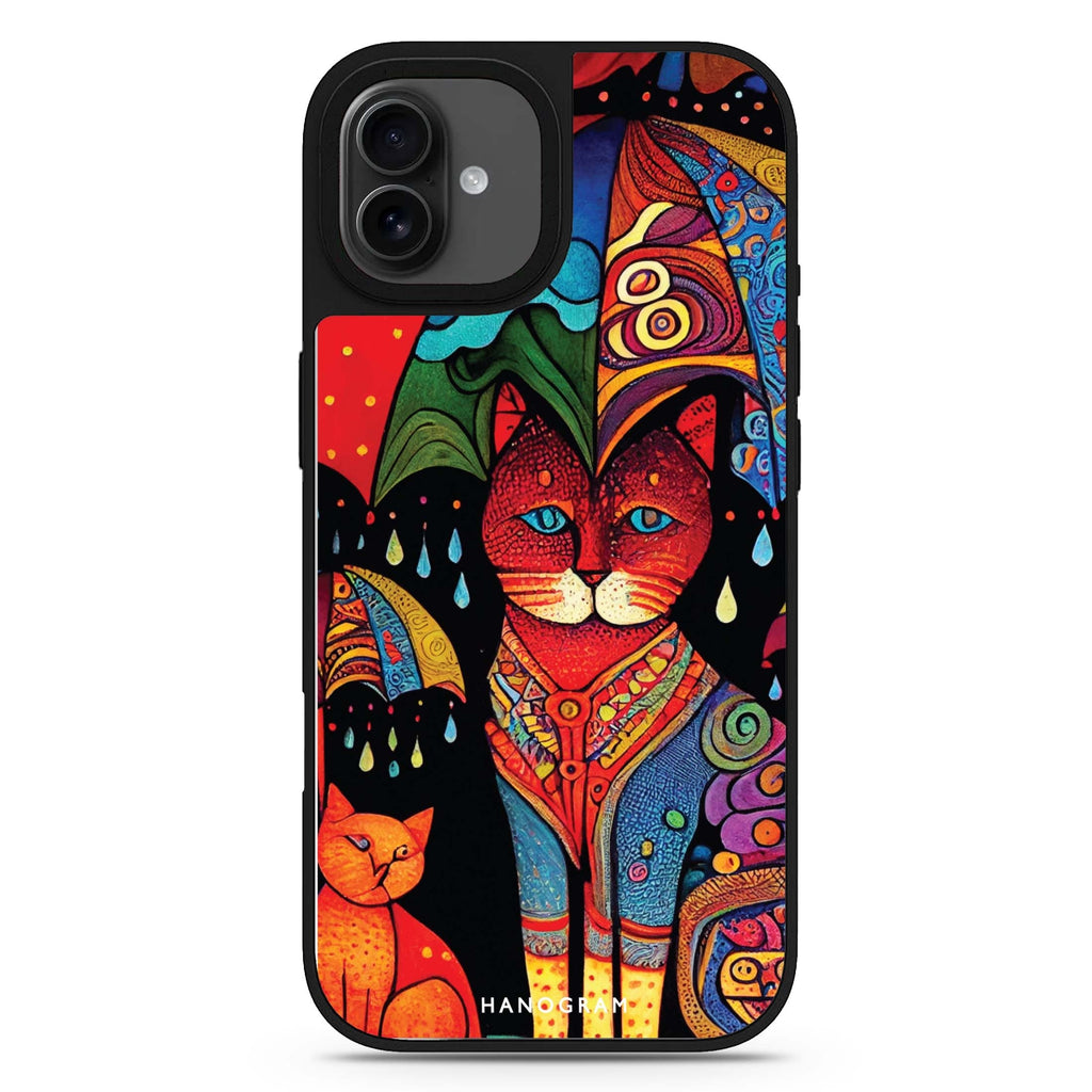 Raining Cat iPhone 17 mirror case
