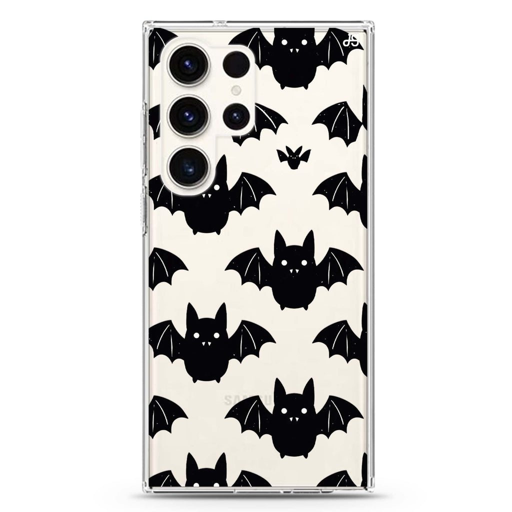 Batty Little Faces Samsung Galaxy Ultra Clear Case — front view