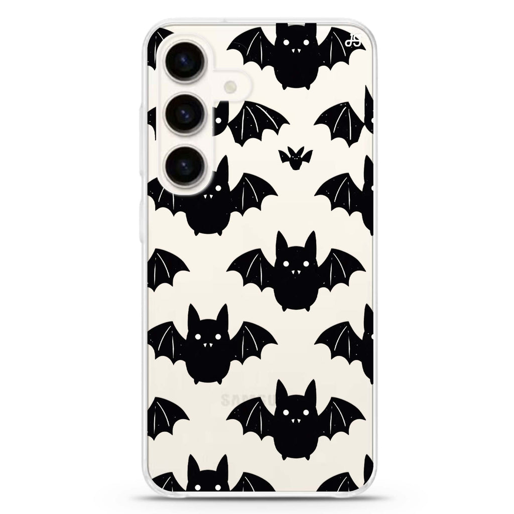 Batty Little Faces Samsung Galaxy Ultra Clear Case — front view