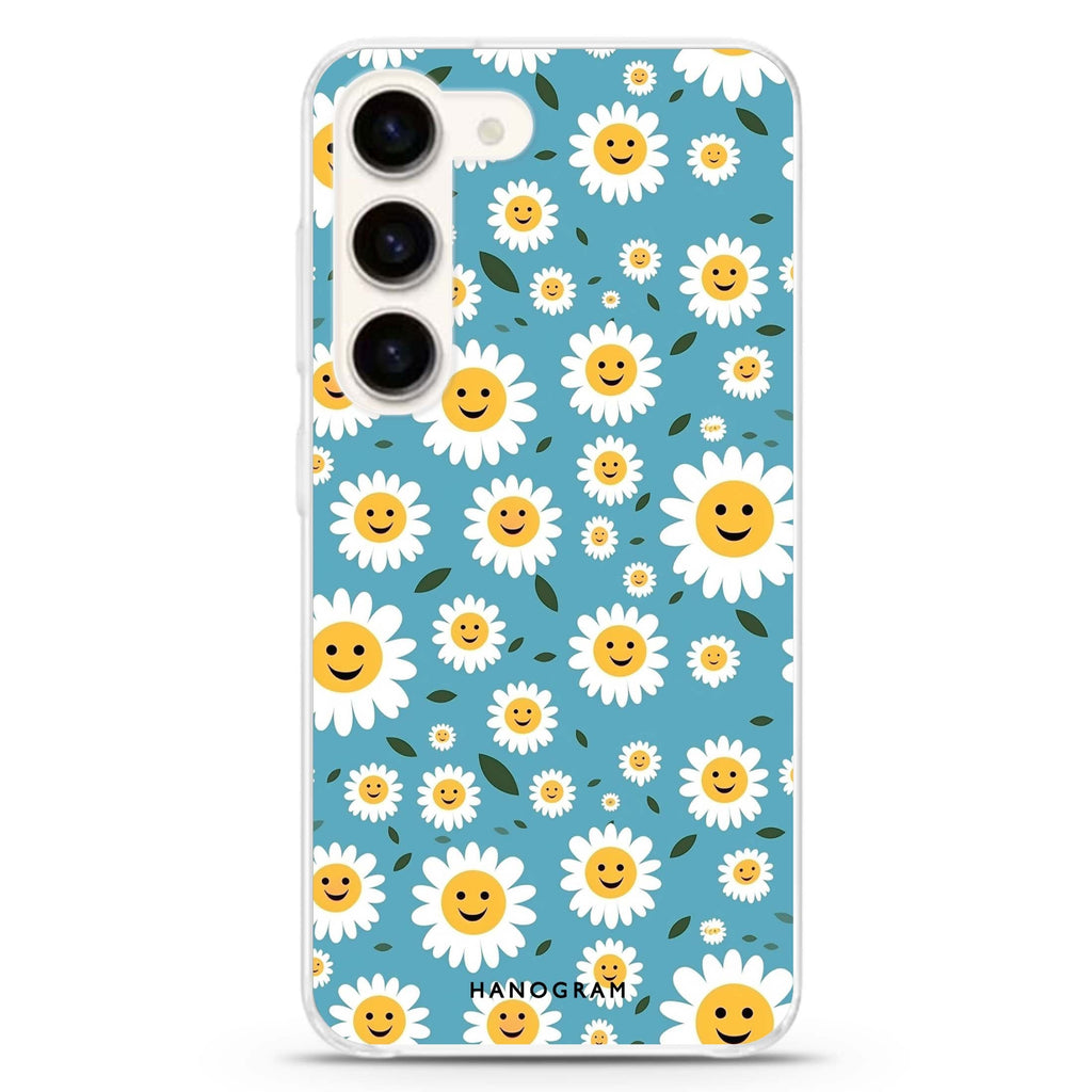 Daisy Disco ultra-clear case for Samsung Galaxy S23/S22, front view