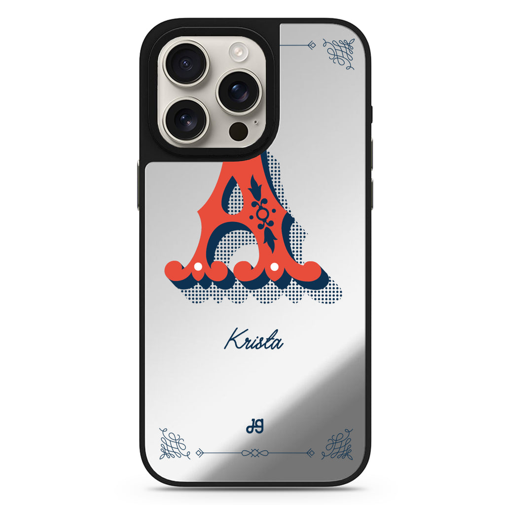 Vintage Ornamental Monogram MagSafe compatible mirror case for iPhone 16/15/14 Pro Max and Pro, main view