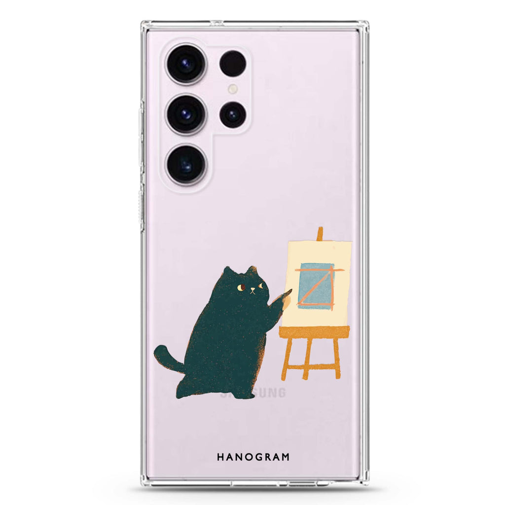Meowsterpiece Samsung Galaxy S26/S25/S24/S23/S22 Ultra ultra clear case, transparent design, main view