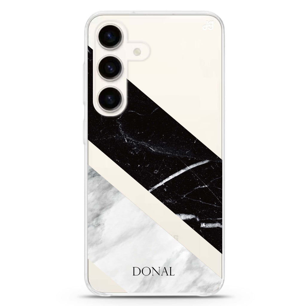 B & W Marble Samsung Galaxy Ultra Clear Case