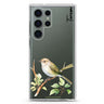 Warbler Whisper personalized name Samsung Galaxy S26/S25/S24/S23/S22 Ultra ultra clear case, transparent design, main view