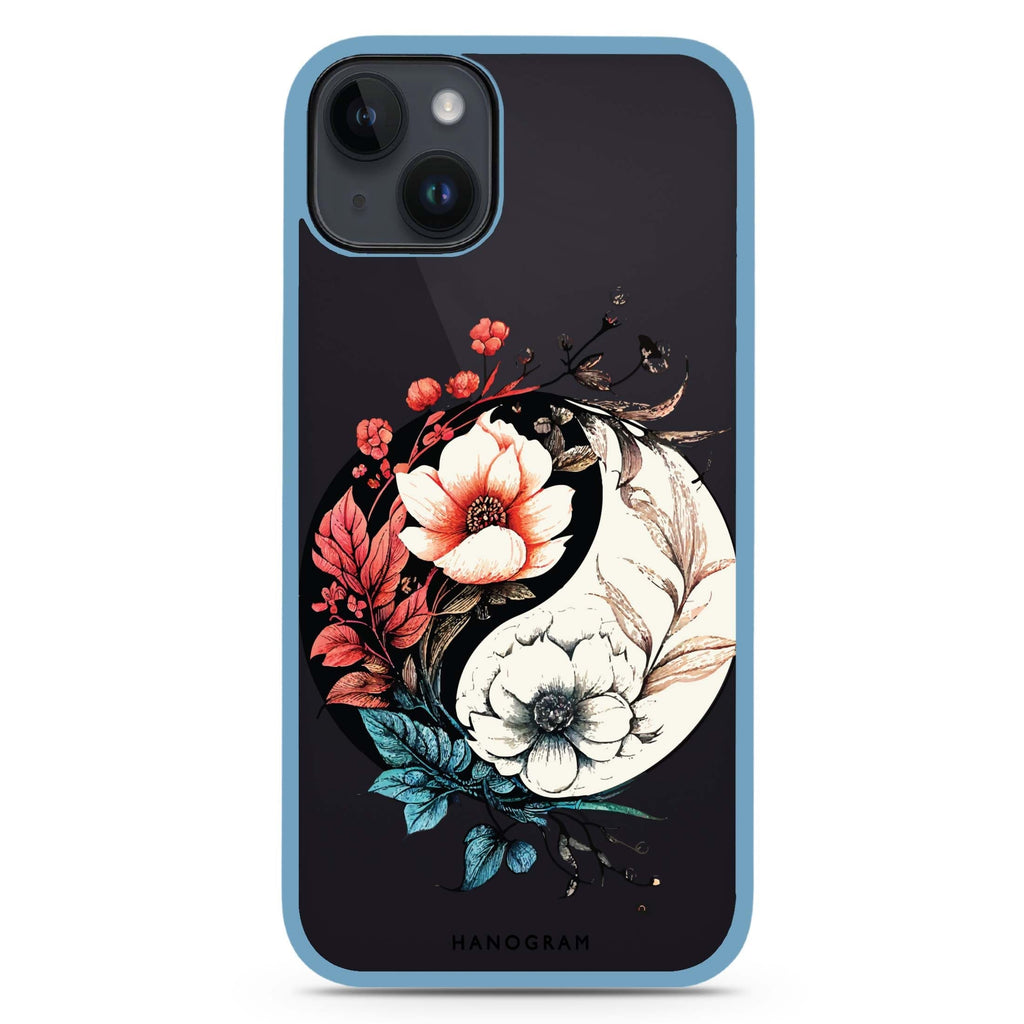 Pretty Floral & Tai Chi iPhone 15 Plus Impact Guard Bumper Case