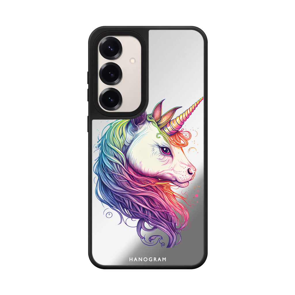 A Unicorn Samsung Galaxy mirror case front view