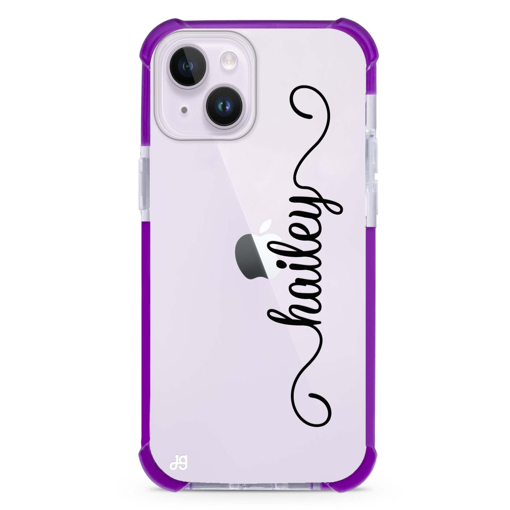 Vertical Cursive Handwritten iPhone 15 Plus Ultra Shockproof Case