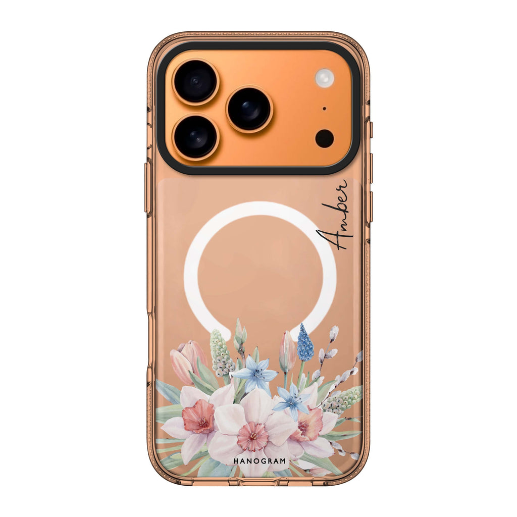 My Glamour Floral personalized name flower fashion floral spring iPhone 17 Pro Max ultra clear case