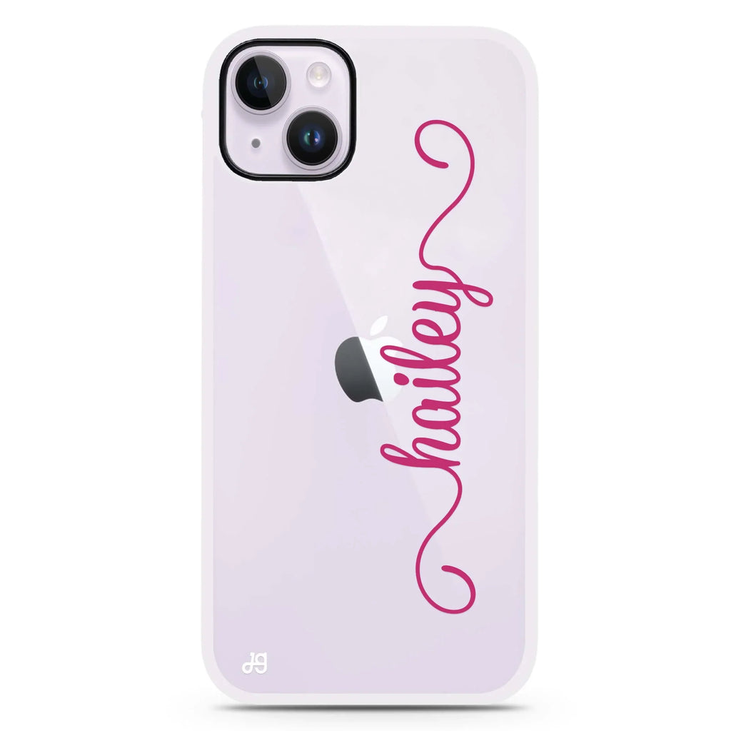 Vertical Cursive Handwritten iPhone 15 Impact Guard Bumper Case