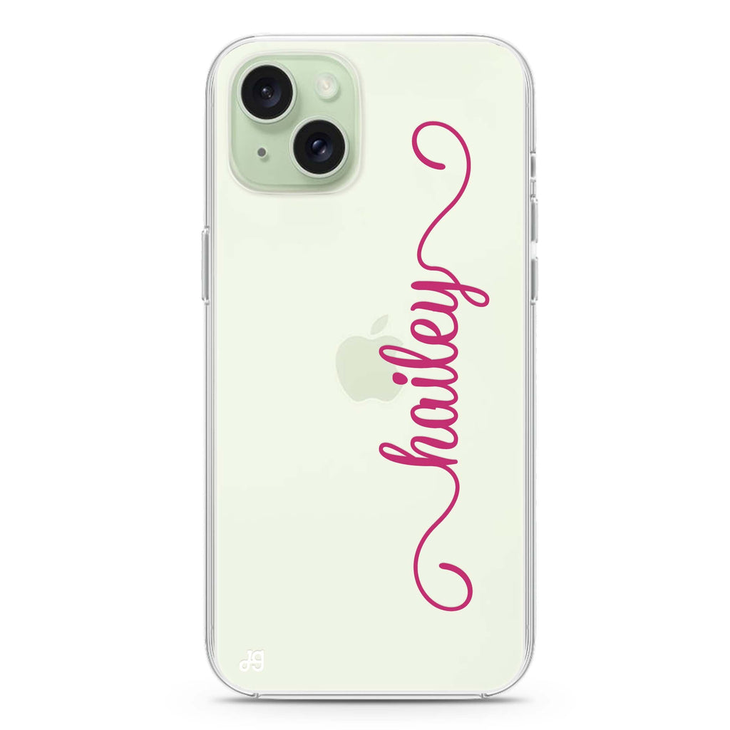 Vertical Cursive Handwritten iPhone Ultra Clear Case