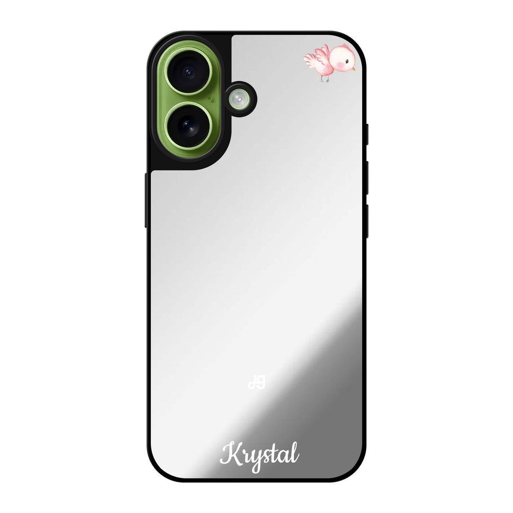 Reflective iPhone 16 Mirror Case –Bird of the Soul Design