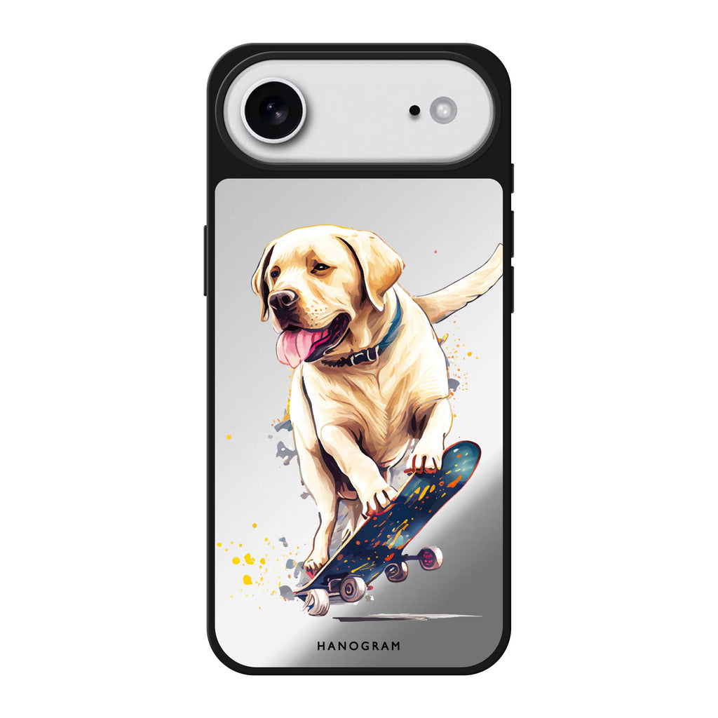 Dog on skateboard 鏡面手機殼