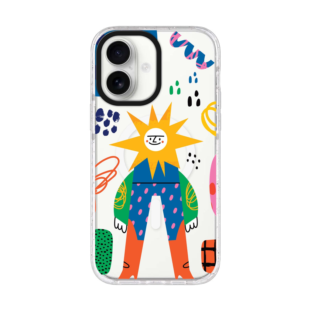 Abstract People Style 1 iPhone 17 ultra clear MagSafe case, front product view