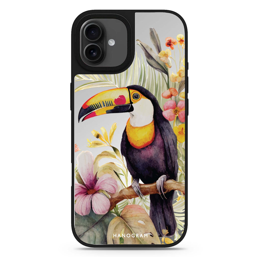 Tropical bird animal design iPhone 17 mirror case