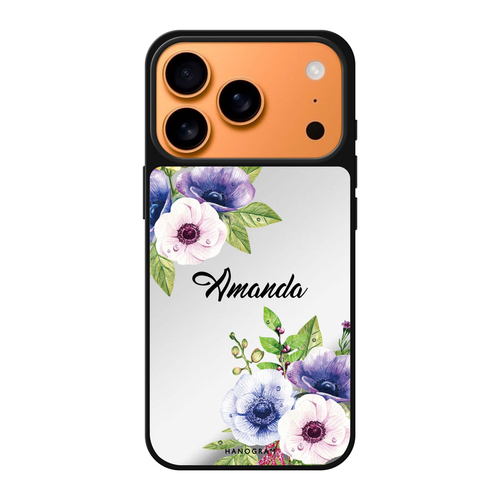 Blooming Flowers personalized name spring flower floral iPhone 17 Pro Max mirror case