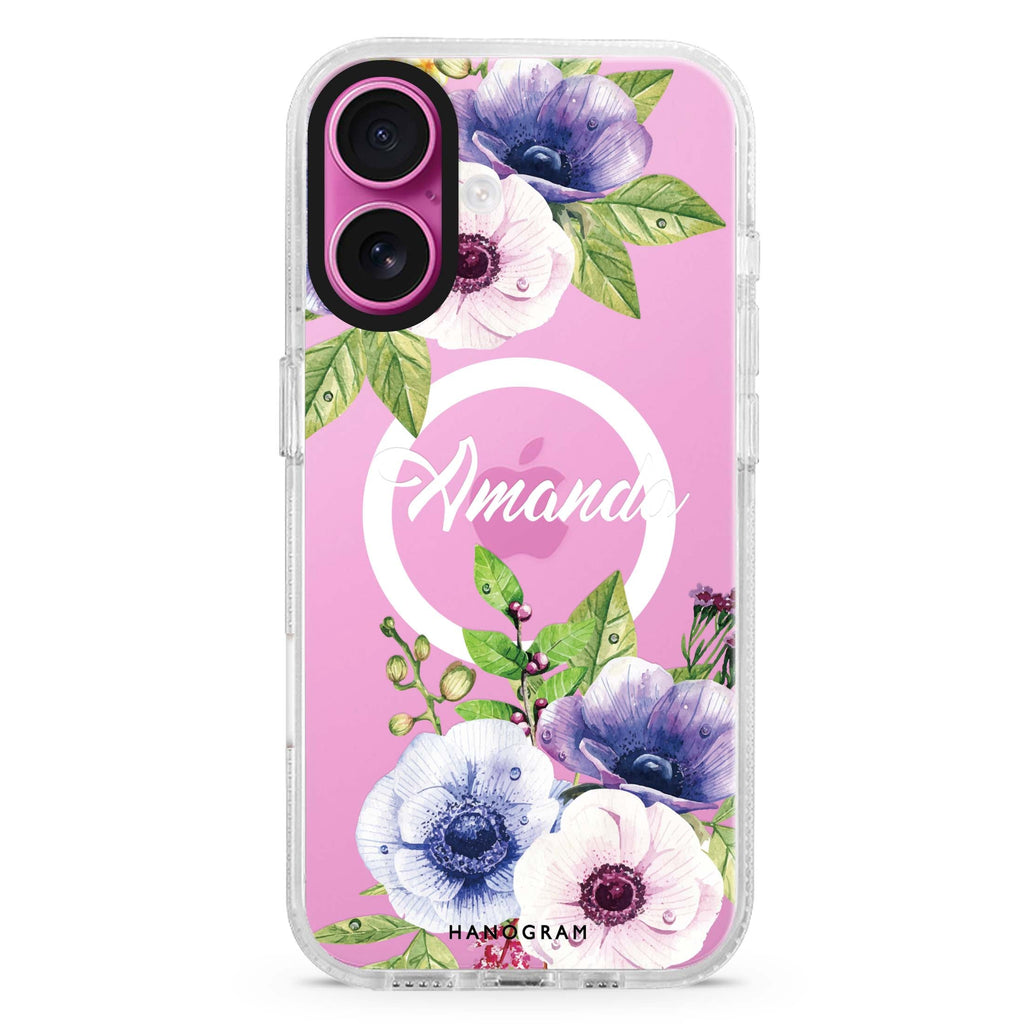 Blooming Flowers MagSafe Compatible iPhone 16 Ultra Clear Case - Personalized and Stylish Protection