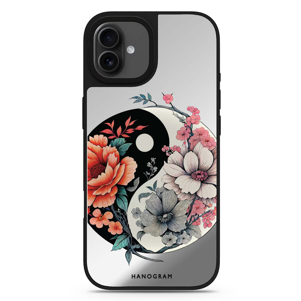 Floral & Tai Chi iPhone 17 mirror case