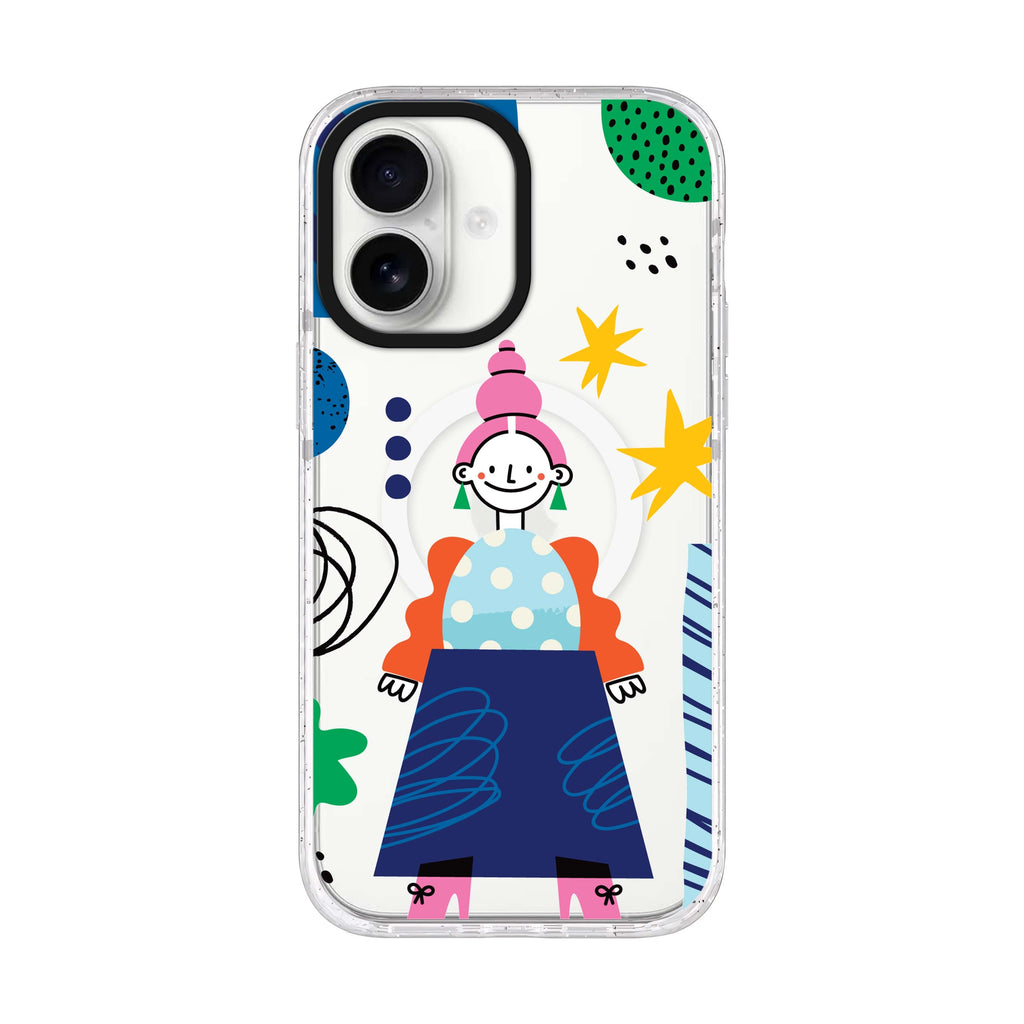 Abstract People Style 6 iPhone 17 ultra clear MagSafe case, front product view