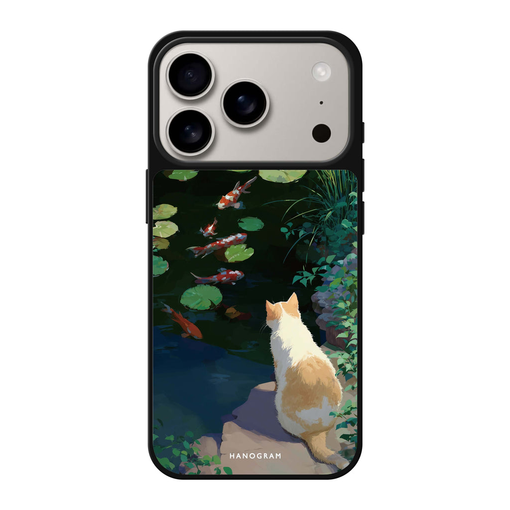 Koi & Cat cat koi animal iPhone 17 Pro Max mirror case