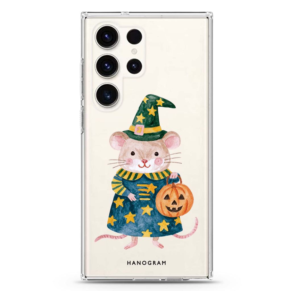 Mouse with a Magic Hat Samsung Galaxy Ultra Clear Case — front view