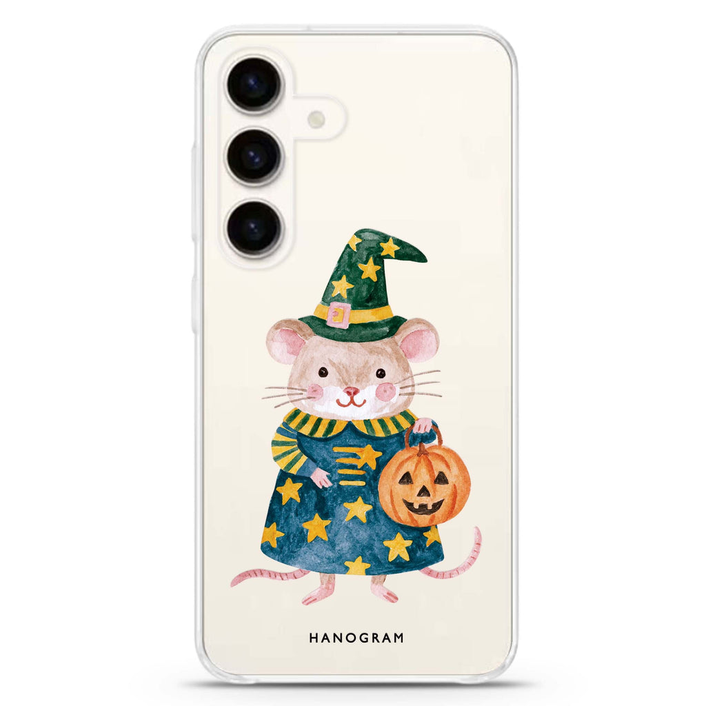 Mouse with a Magic Hat Samsung Galaxy Ultra Clear Case — front view