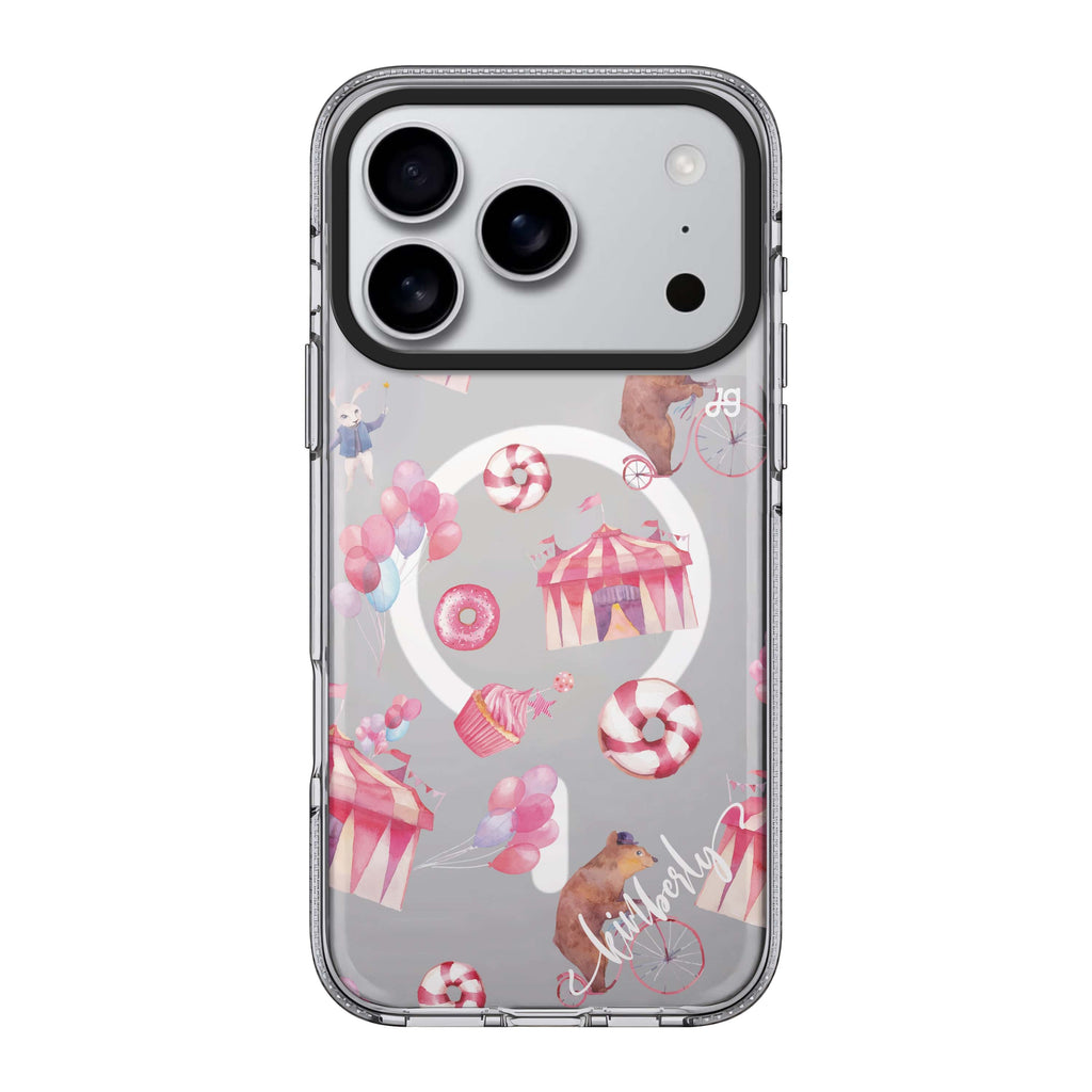 Red Circus personalized name red graphic iPhone 17 Pro Max ultra clear case