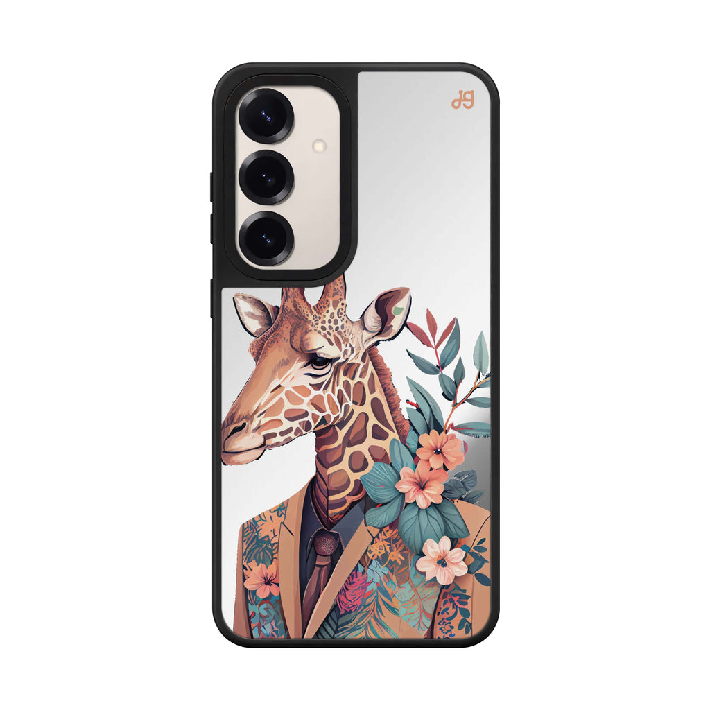 Giraffe Floral Style 1 Samsung Galaxy mirror case front view