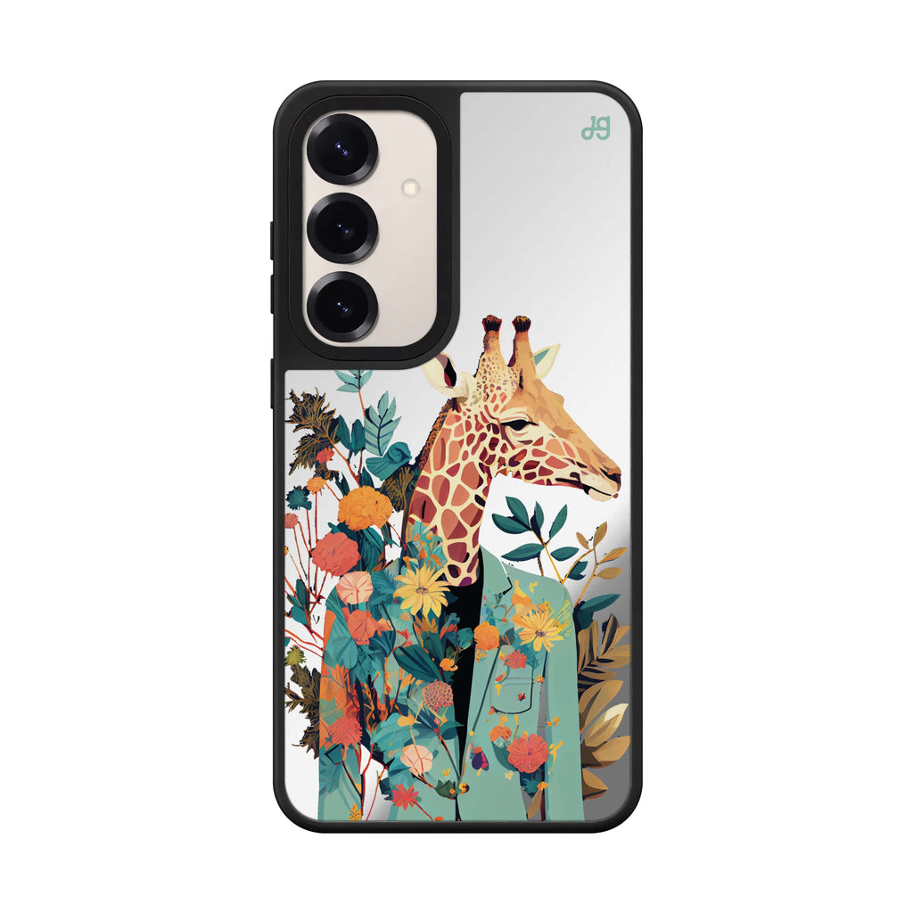 Giraffe Floral Style 1 Samsung Galaxy mirror case front view
