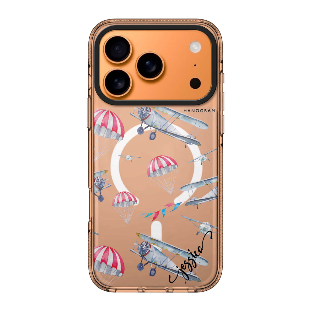 Propeller personalized name graphic iPhone 17 Pro Max ultra clear case