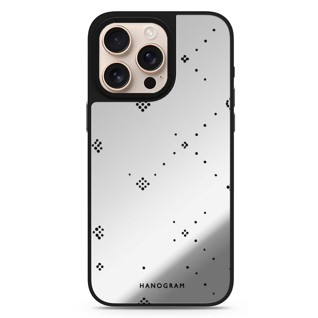 Midnight Dots celestial design iPhone 16/15/14 Pro Max & Pro mirror case