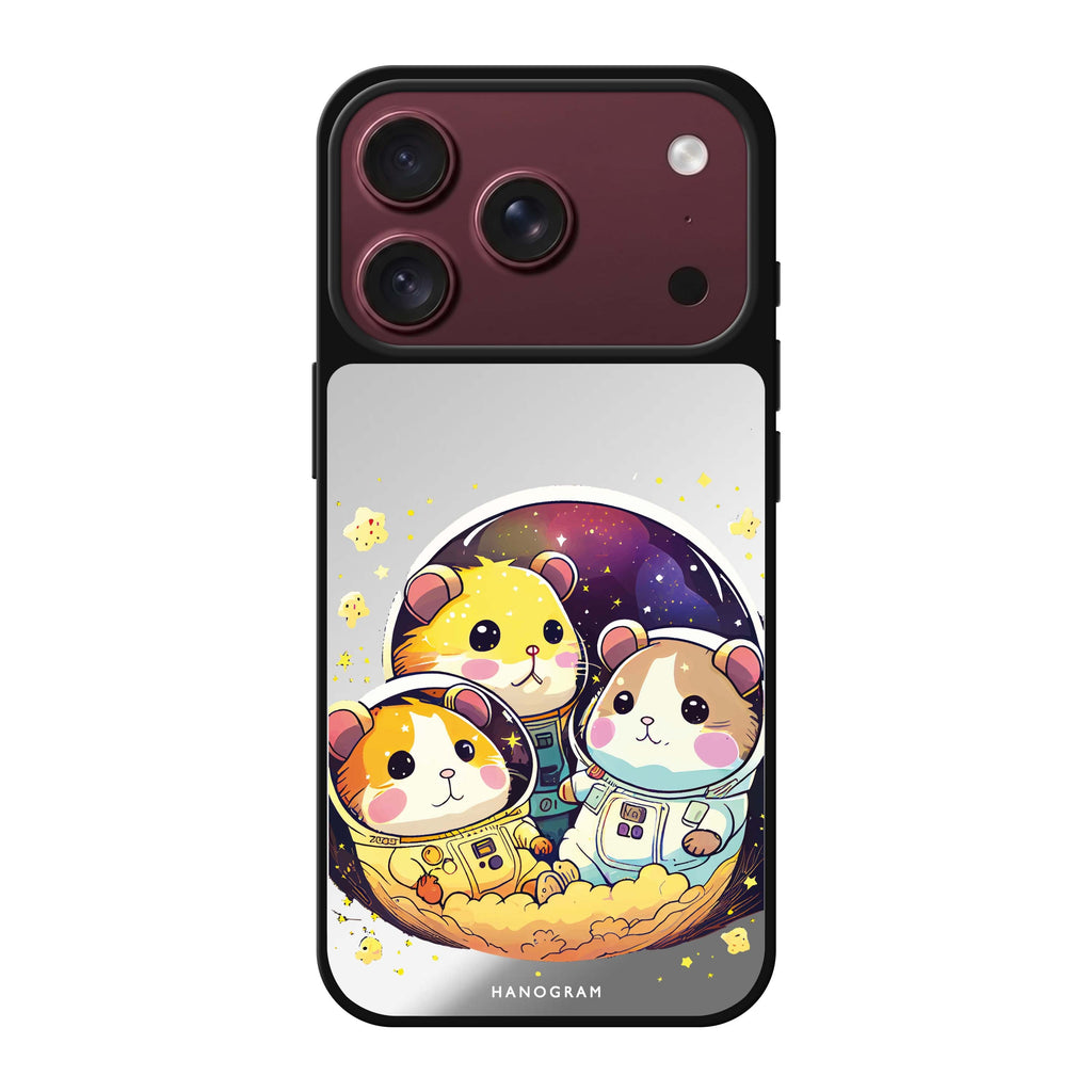 Cute space squirrels animal celestial cute iPhone 18 Pro Max mirror case
