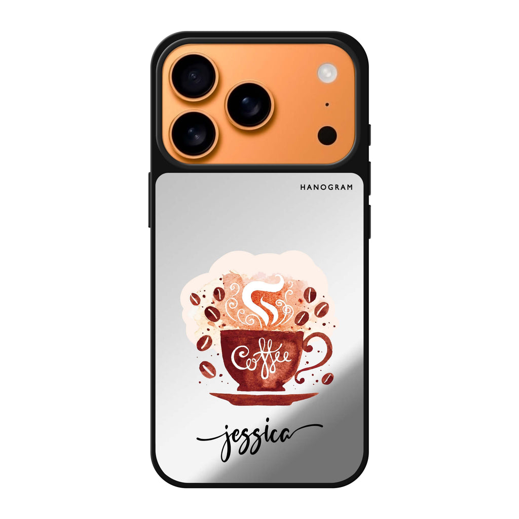 Fragrant coffee personalized name coffee food iPhone 17 Pro Max mirror case