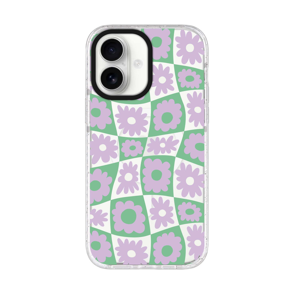 Flowers Style 5 iPhone 17 ultra clear MagSafe case, front product view