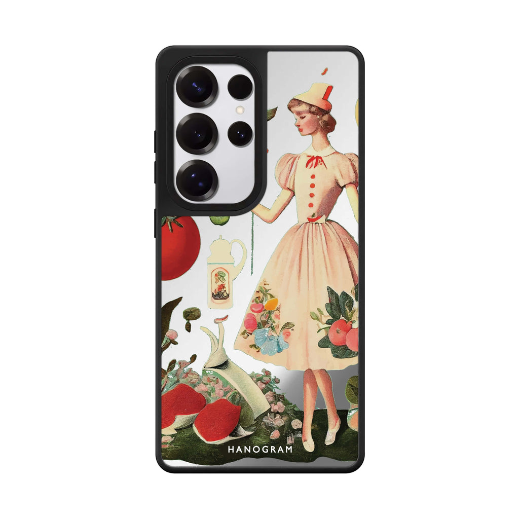 Noble Girl Samsung Galaxy S25 S24 S23 Ultra mirror case, front view