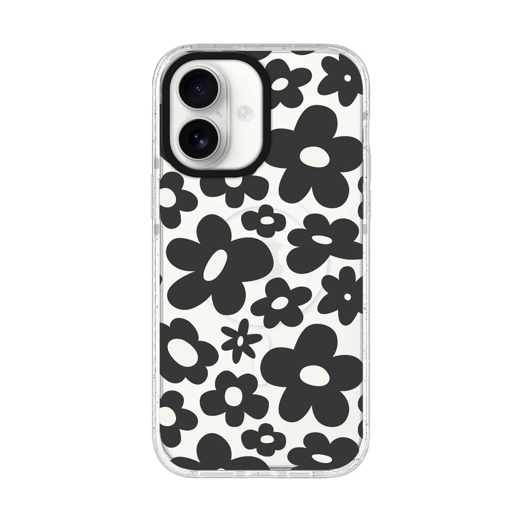 Flowers Style 7 iPhone 17 ultra clear MagSafe case, front product view