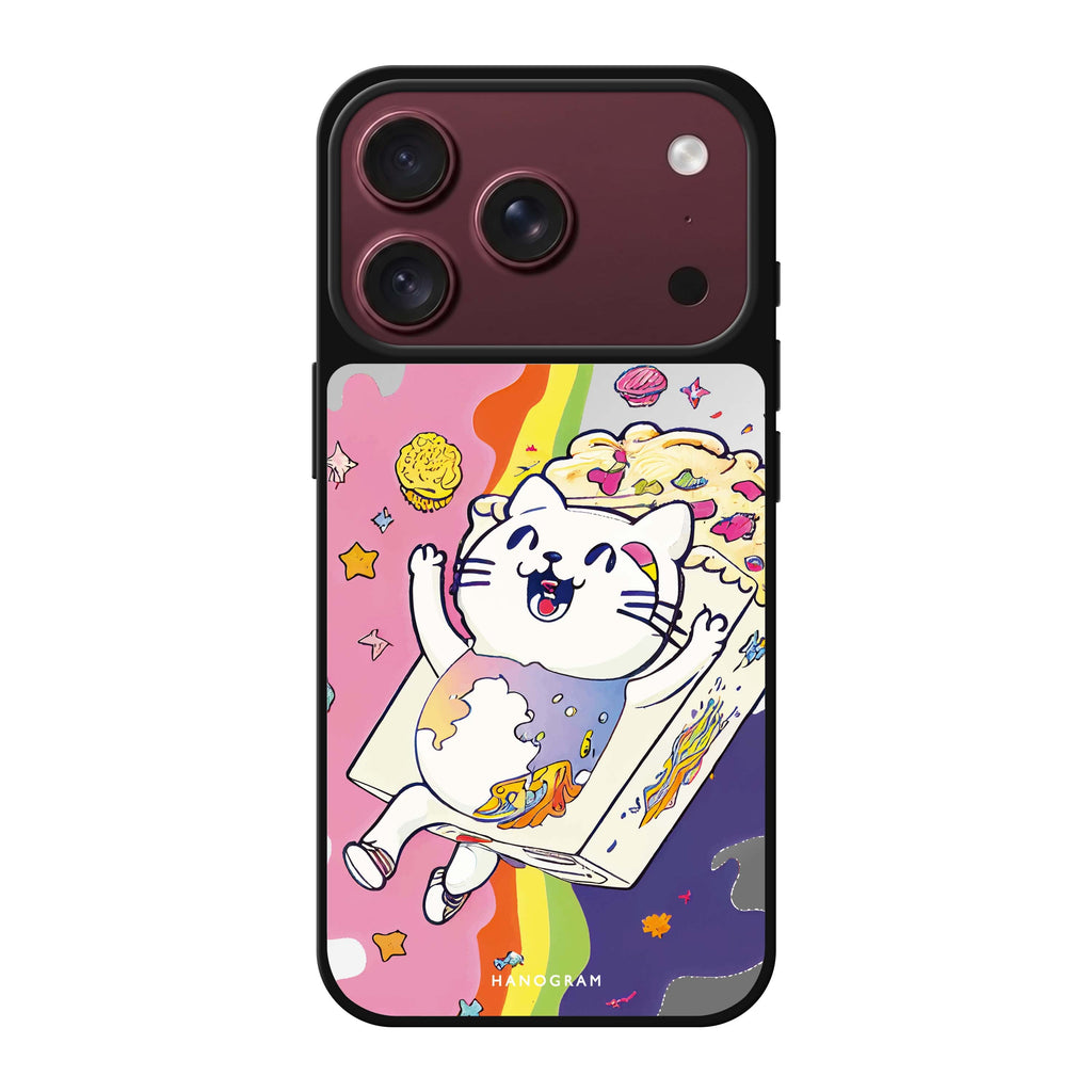 Rainbow Cat multicolor cat animal iPhone 18 Pro Max mirror case