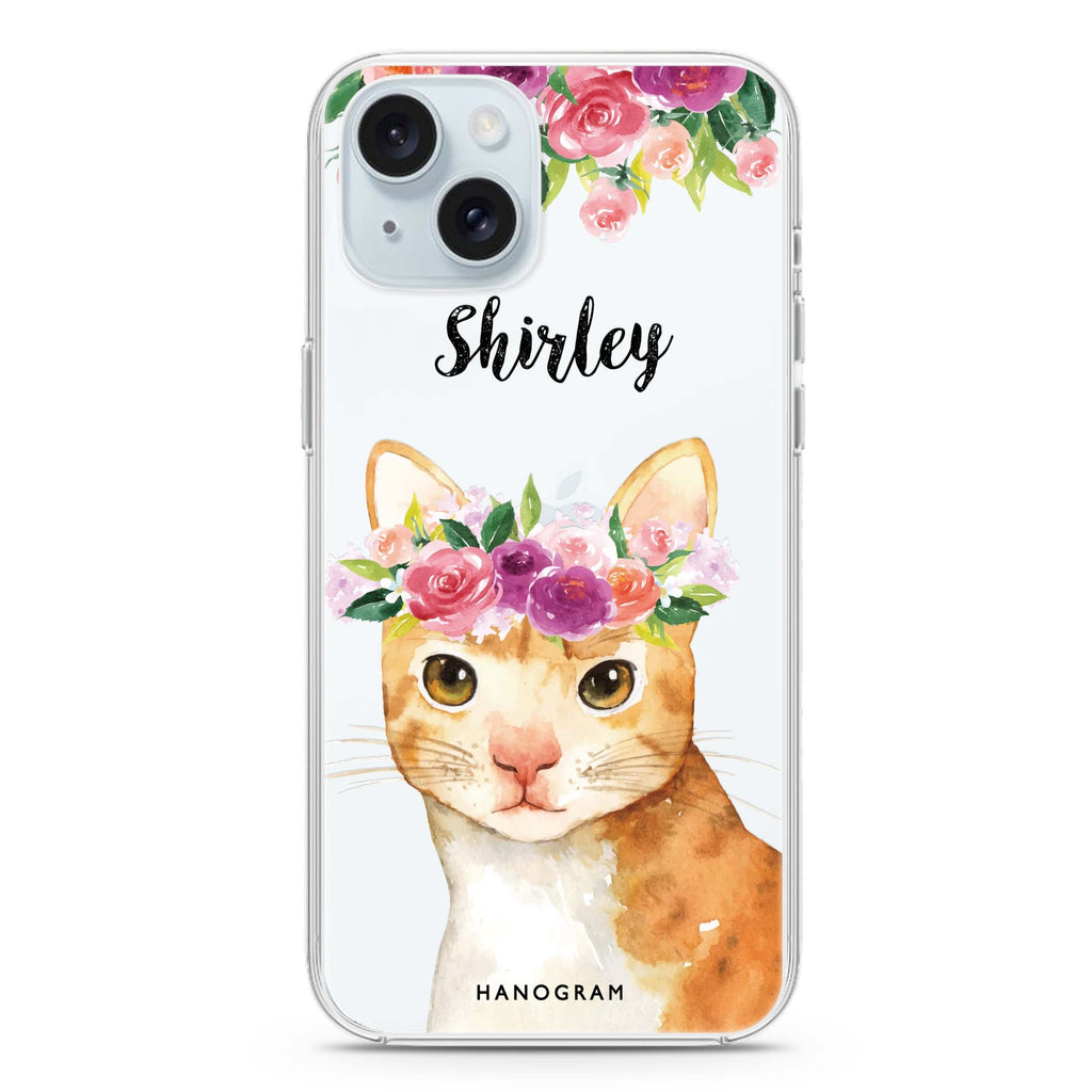 Floral and Cat iPhone Ultra Clear Case