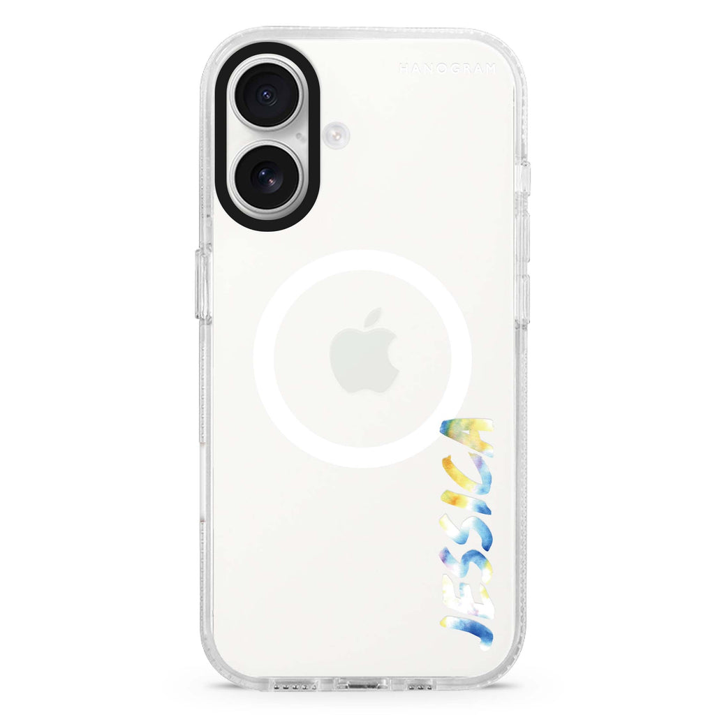 My Watercolour Name MagSafe Compatible iPhone 16 Ultra Clear Case - Personalized and Stylish Protection