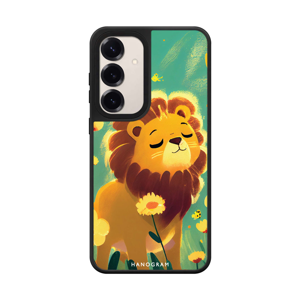 Lion in the Garden Samsung Galaxy mirror case front view