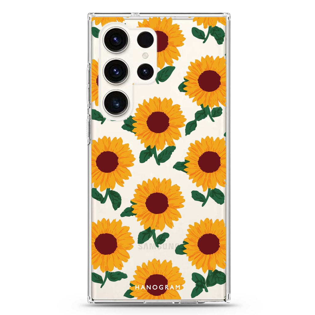 Golden Sunflowers Samsung Galaxy Ultra Clear Case