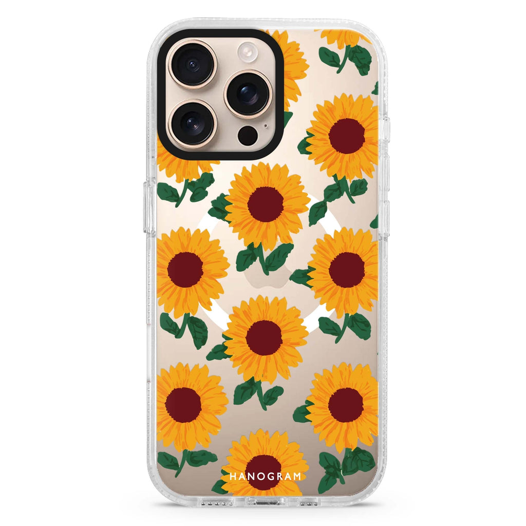 Golden Sunflowers Magsafe Compatible Ultra Clear Case