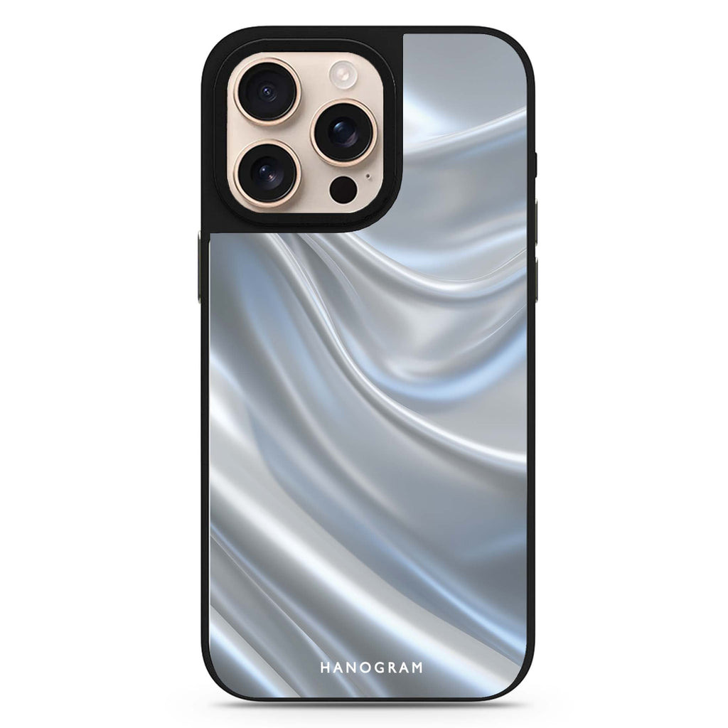 Silver Silk color-inspired design iPhone 16/15/14 Pro Max & Pro mirror case