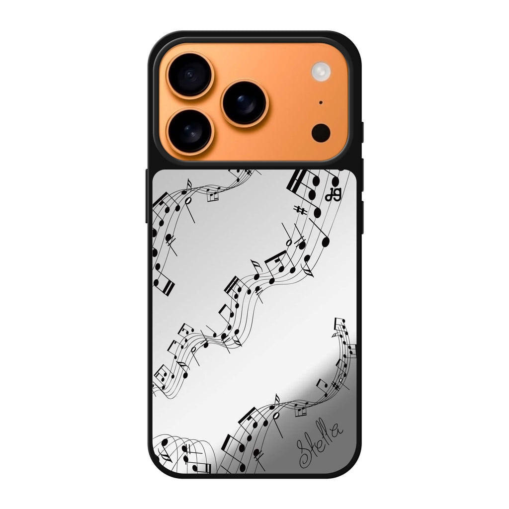 Music personalized name iPhone 17 Pro Max mirror case