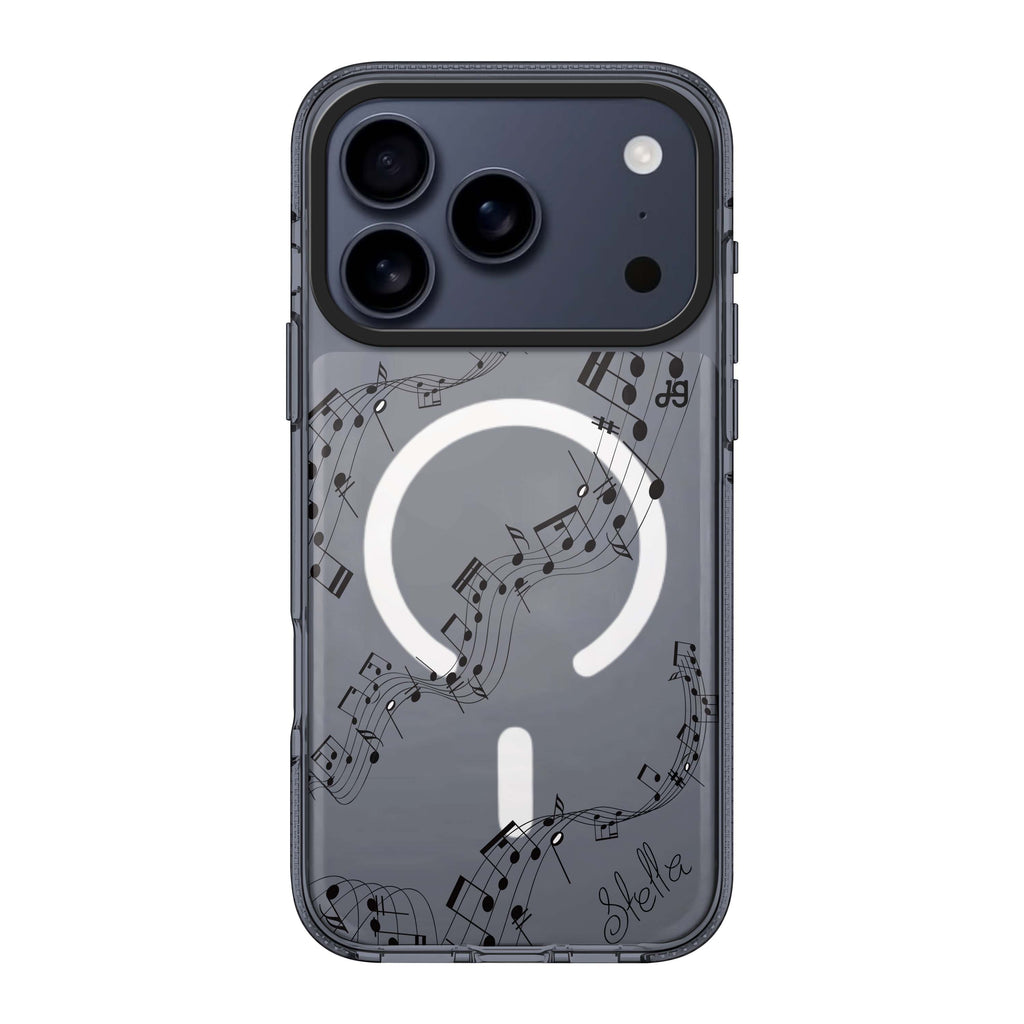 Music personalized name graphic iPhone 17 Pro Max ultra clear case