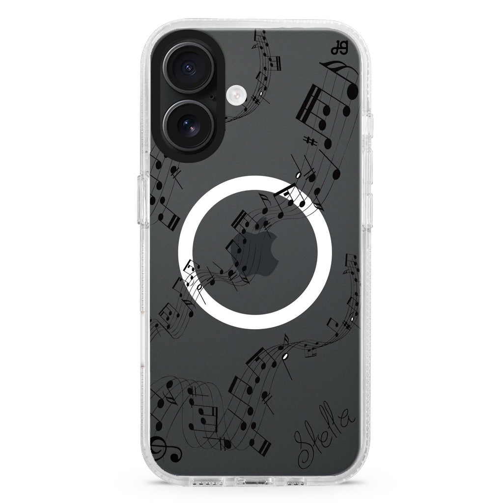 Music MagSafe Compatible iPhone 16 Ultra Clear Case - Personalized and Stylish Protection