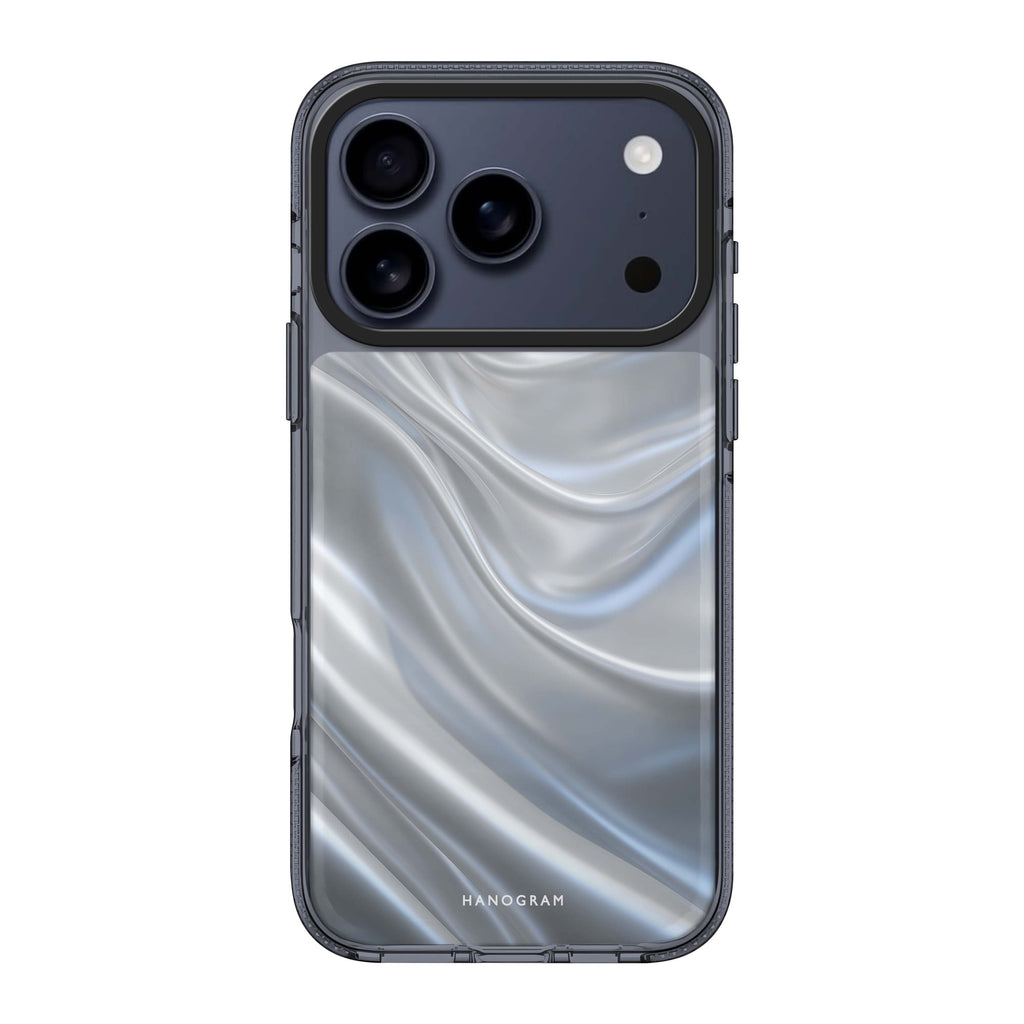 Silver Silk silver graphic elegant iPhone 17 Pro Max ultra clear case