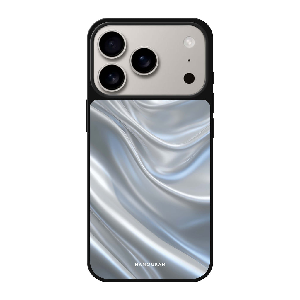 Silver Silk silver elegant iPhone 17 Pro Max mirror case