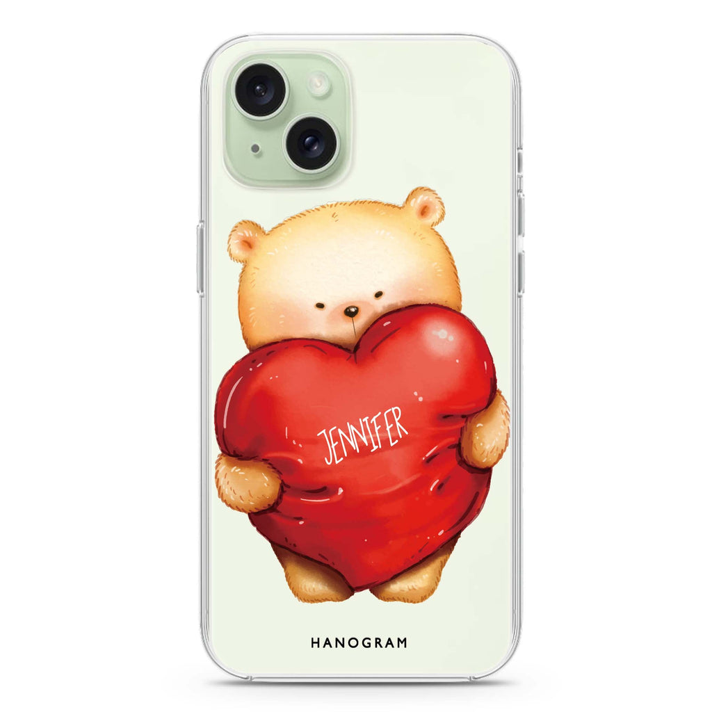 Bear Hug iPhone 15 plus Ultra Clear Case