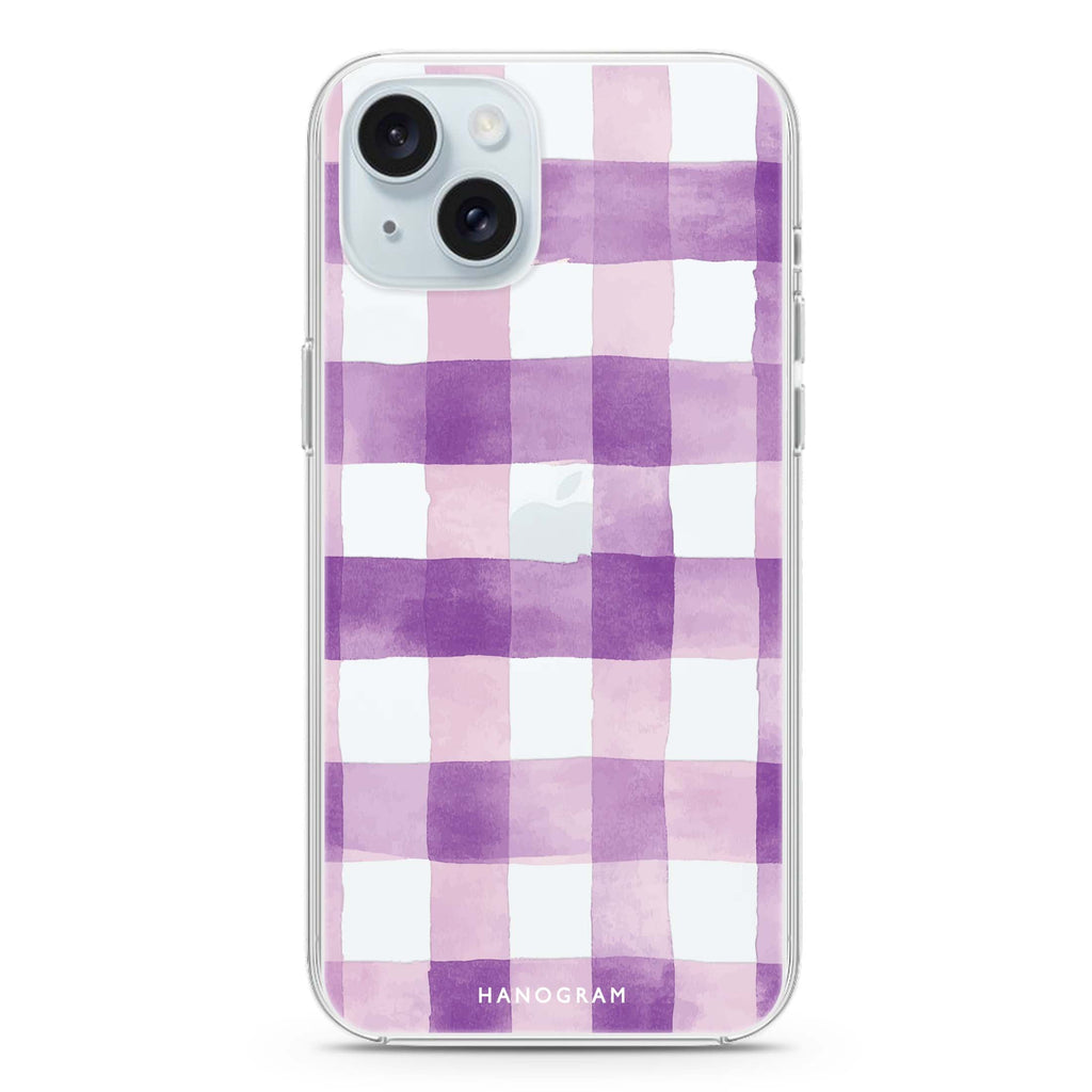 Lavender Checks iPhone Ultra Clear Case